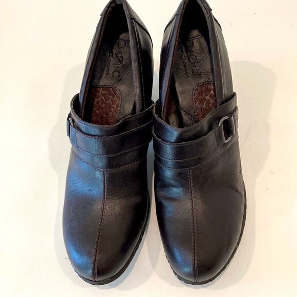 Born Brown Leather Healed Ankle Bootie Size 7.5 - Picture 2 of 9